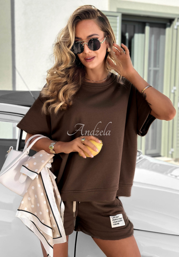 Set din bumbac tricou și pantaloni scurți Sporty Summer