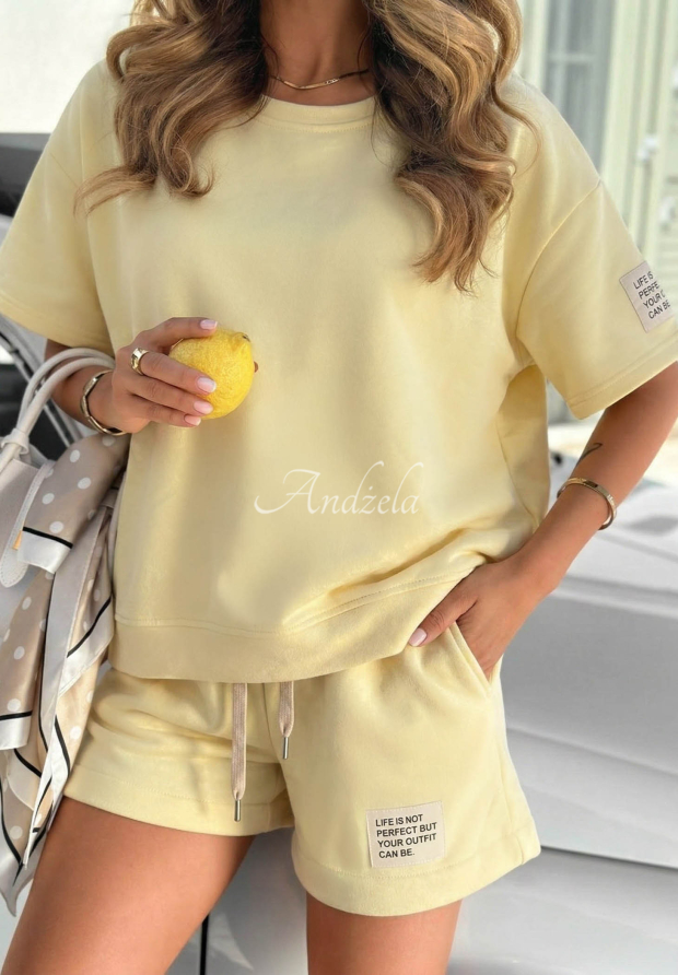 Set din bumbac tricou și pantaloni scurți Sporty Summer