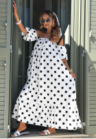 Rochie spaniolă din viscoză cu buline Dotty Days