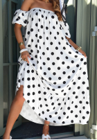 Fustă z falbanką w Buline Dotty Days ecru