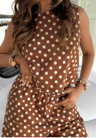 din material textil Pantaloni balloon w Buline Sweet Dots ciocolatii