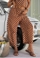 din material textil Pantaloni balloon w Buline Sweet Dots ciocolatii