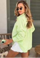 Bawełniana Cămașă oversize Sunny Life albă