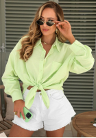 Bawełniana Cămașă oversize Sunny Life albă