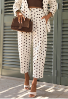 Pantaloni w Buline Timeless Dots ecru
