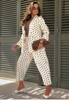 Pantaloni w Buline Timeless Dots ecru