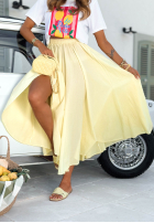 Fustă maxi ombre Anessia biało-roz