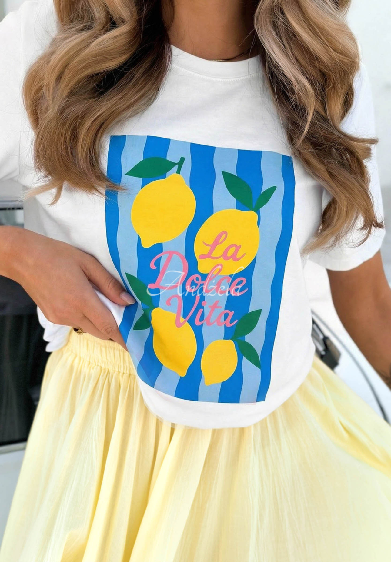 Tricou din bumbac cu imprimeu La Lemone