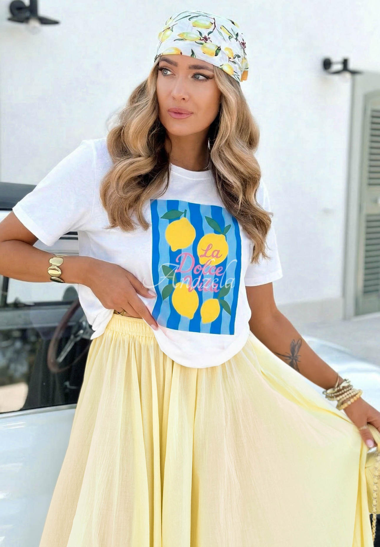 Tricou din bumbac cu imprimeu La Lemone