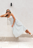 Rochie maxi na ramiączkach w Buline Mia Dotti albă