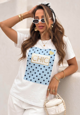 Tricou cu imprimeu Dotty Chic