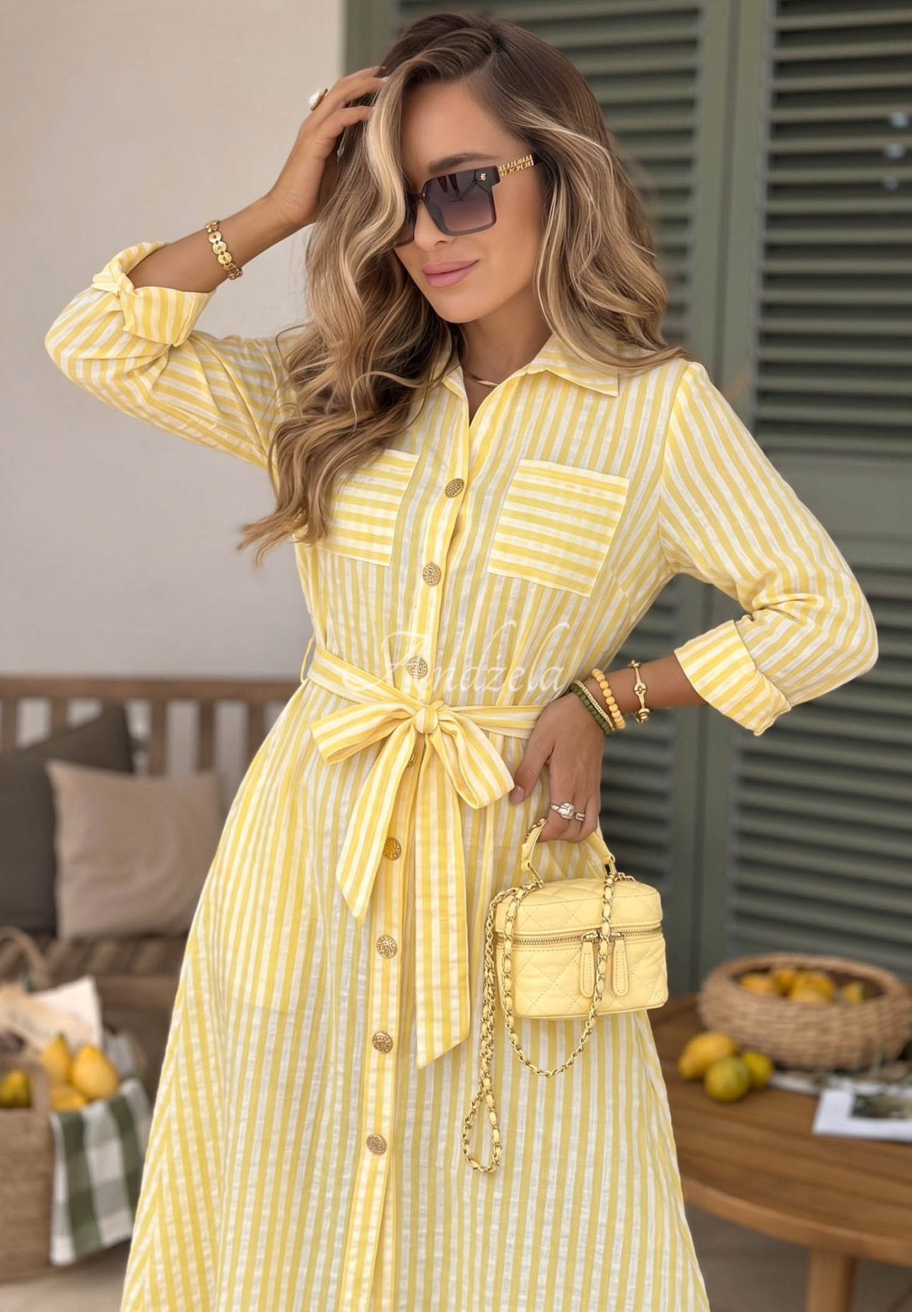 Rochie tip cămașă maxi în carouri Spring Velvet Air