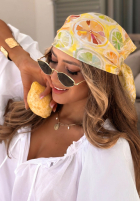 Wzorzysta Eșarfă w cytrynki Lemon Vibe galben