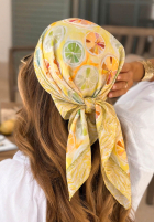 Wzorzysta Eșarfă w cytrynki Lemon Vibe galben