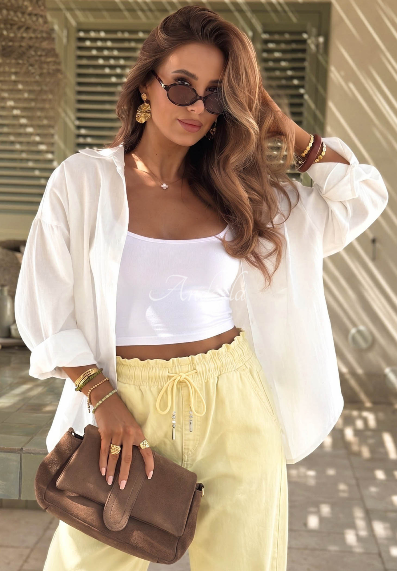 Blugi balloon cu bandă elastică în talie Meet Me Again