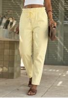 din material textil Pantaloni z gumką taliei