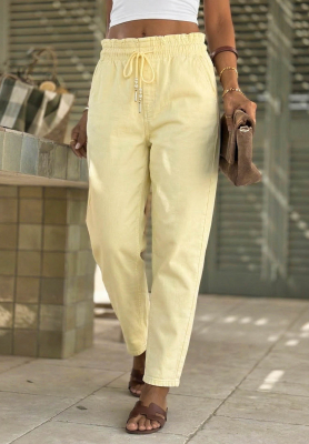 Blugi balloon cu bandă elastică în talie Meet Me Again