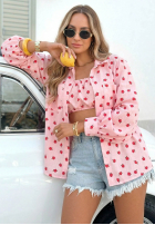 Cămașă w róże Velvet Rose roz pudră