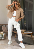 Skórzana Geacă bomberka Less Is More mokka