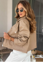 Skórzana Geacă bomberka Less Is More mokka