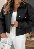 Skórzana Geacă bomberka Less Is More mokka