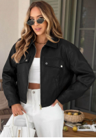 Skórzana Geacă bomberka Less Is More mokka