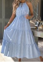 Zwiewna Rochie na ramiączkach w kratę Summer Sorbet galben