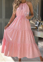 Zwiewna Rochie na ramiączkach w kratę Summer Sorbet galben