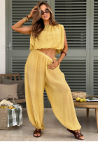 Compleu Top  i Pantaloni Pretty Jasmine galbene