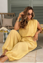 Compleu Top  i Pantaloni Pretty Jasmine galbene