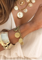 Brățară łańcuszek z monetami Falling Gold auriu