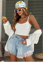 din denim Șorturi z koronką Palm Sugar albastru deschis