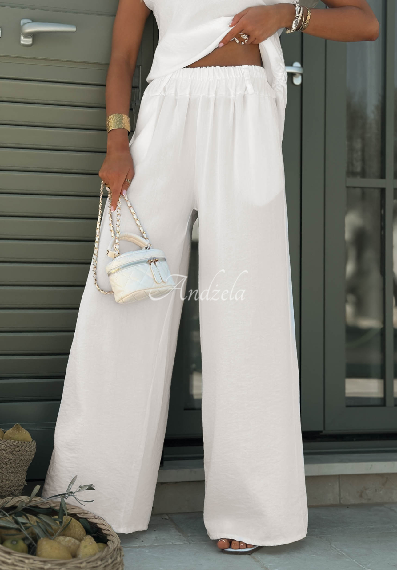 Set bluză și pantaloni din bumbac și viscoză Glow Mood