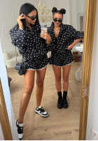 Șorturi w Buline Dot Romance negre