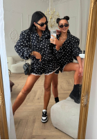 Cămașă w Buline Dot Romance negru