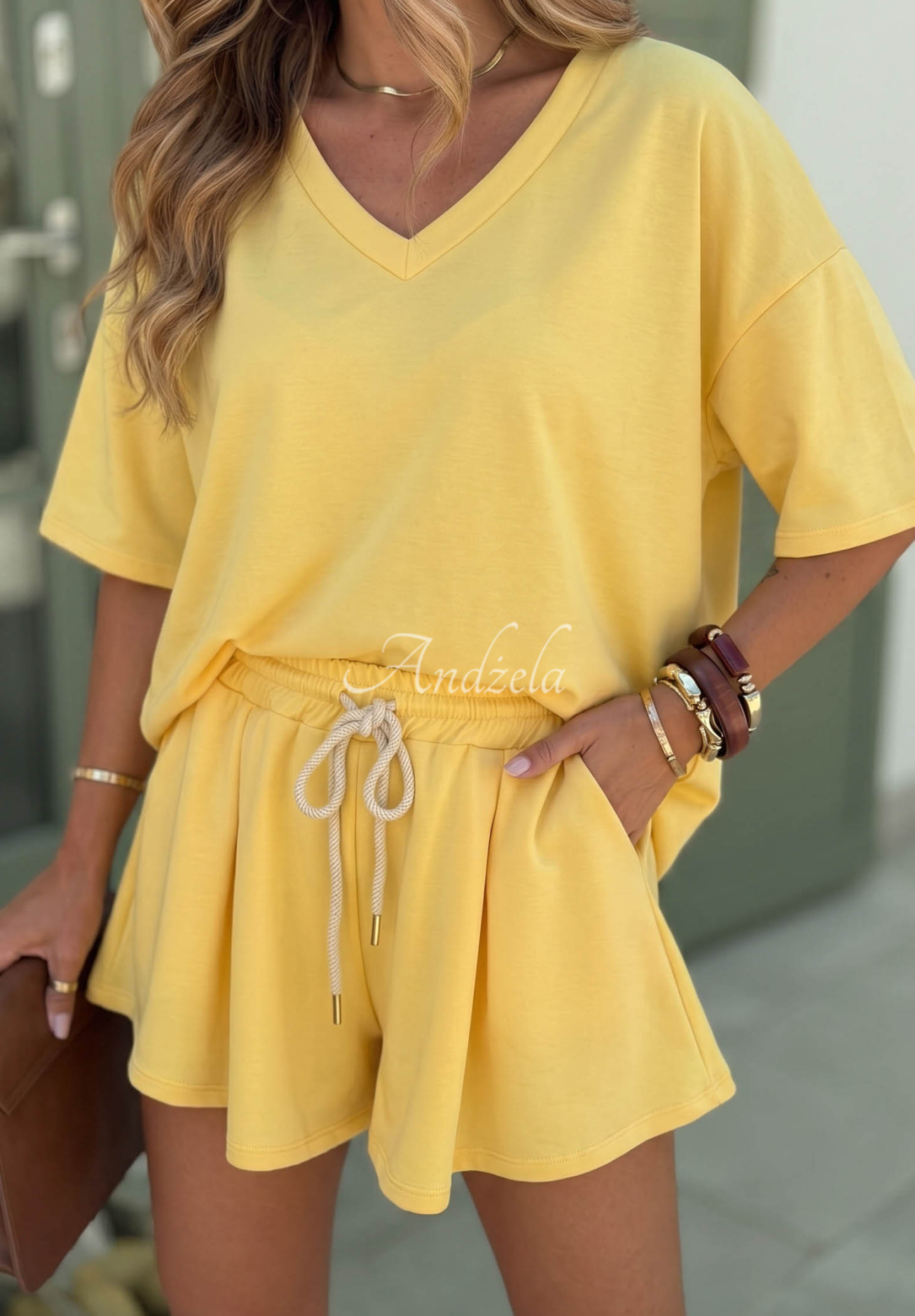 Set de trening din viscoză tricou și pantaloni scurți Willy