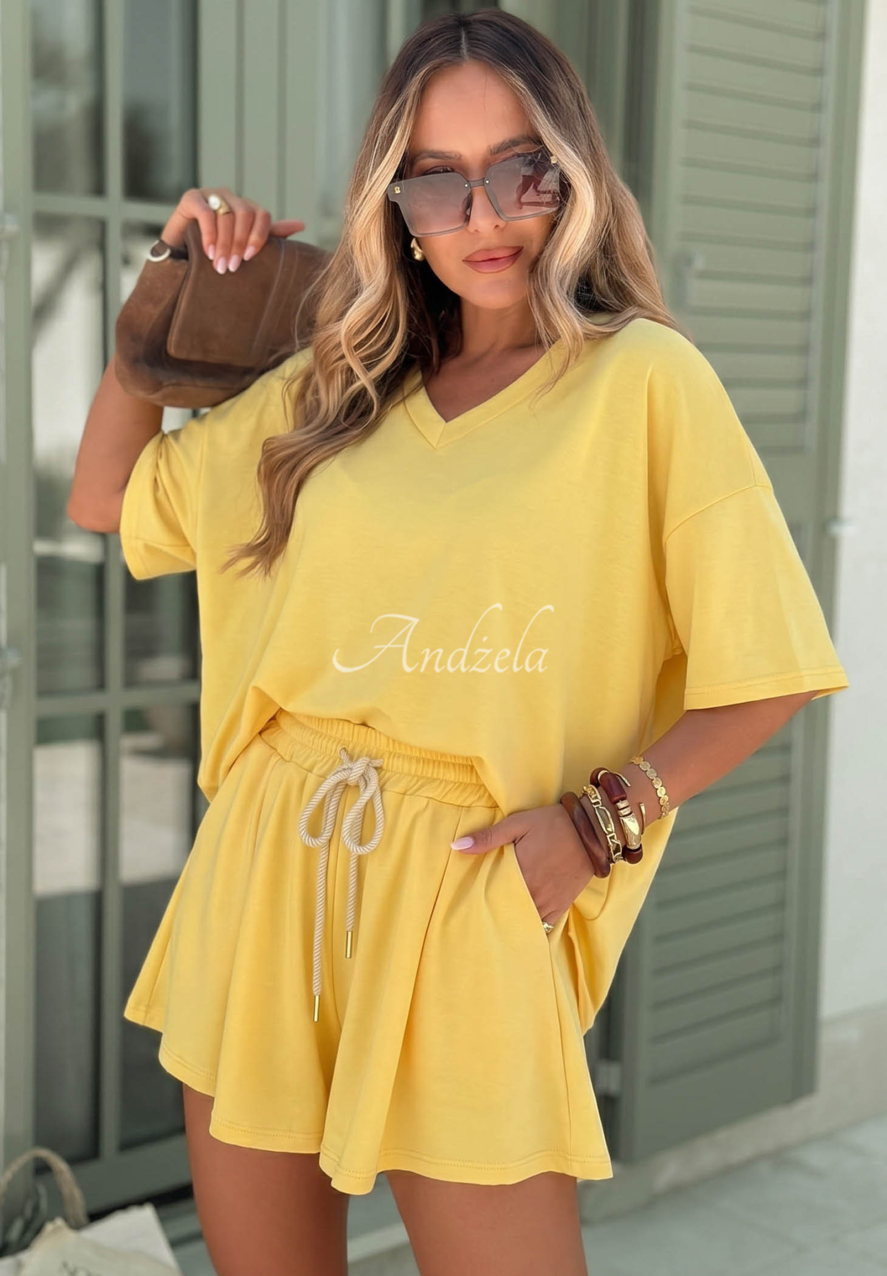 Set de trening din viscoză tricou și pantaloni scurți Willy