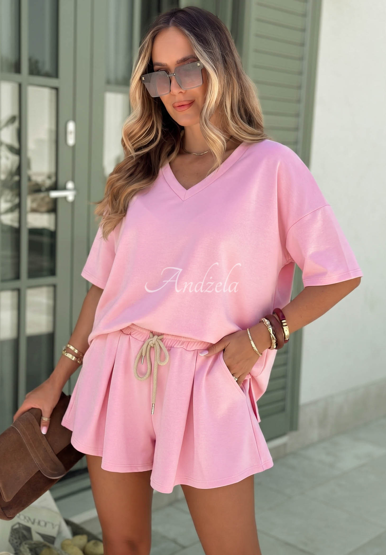 Set de trening din viscoză tricou și pantaloni scurți Willy