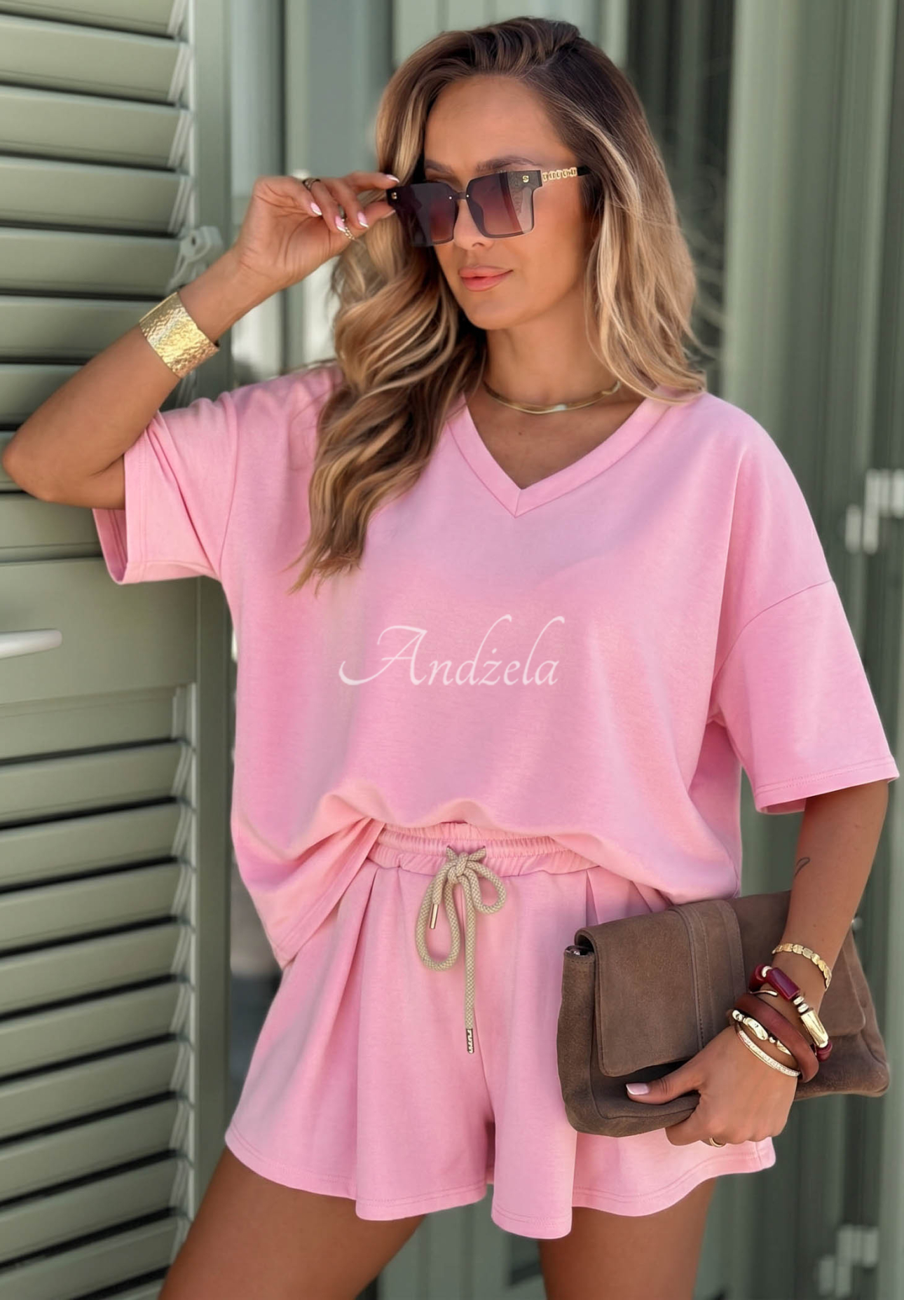 Set de trening din viscoză tricou și pantaloni scurți Willy