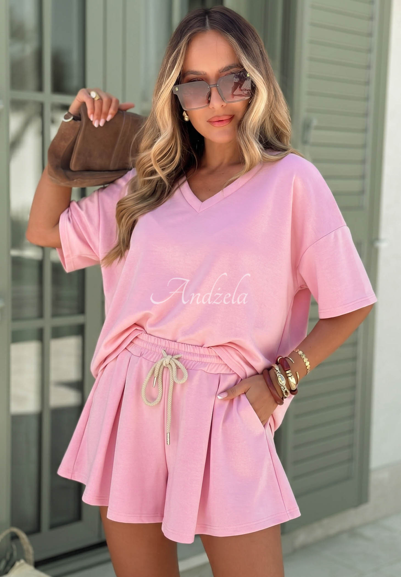 Set de trening din viscoză tricou și pantaloni scurți Willy