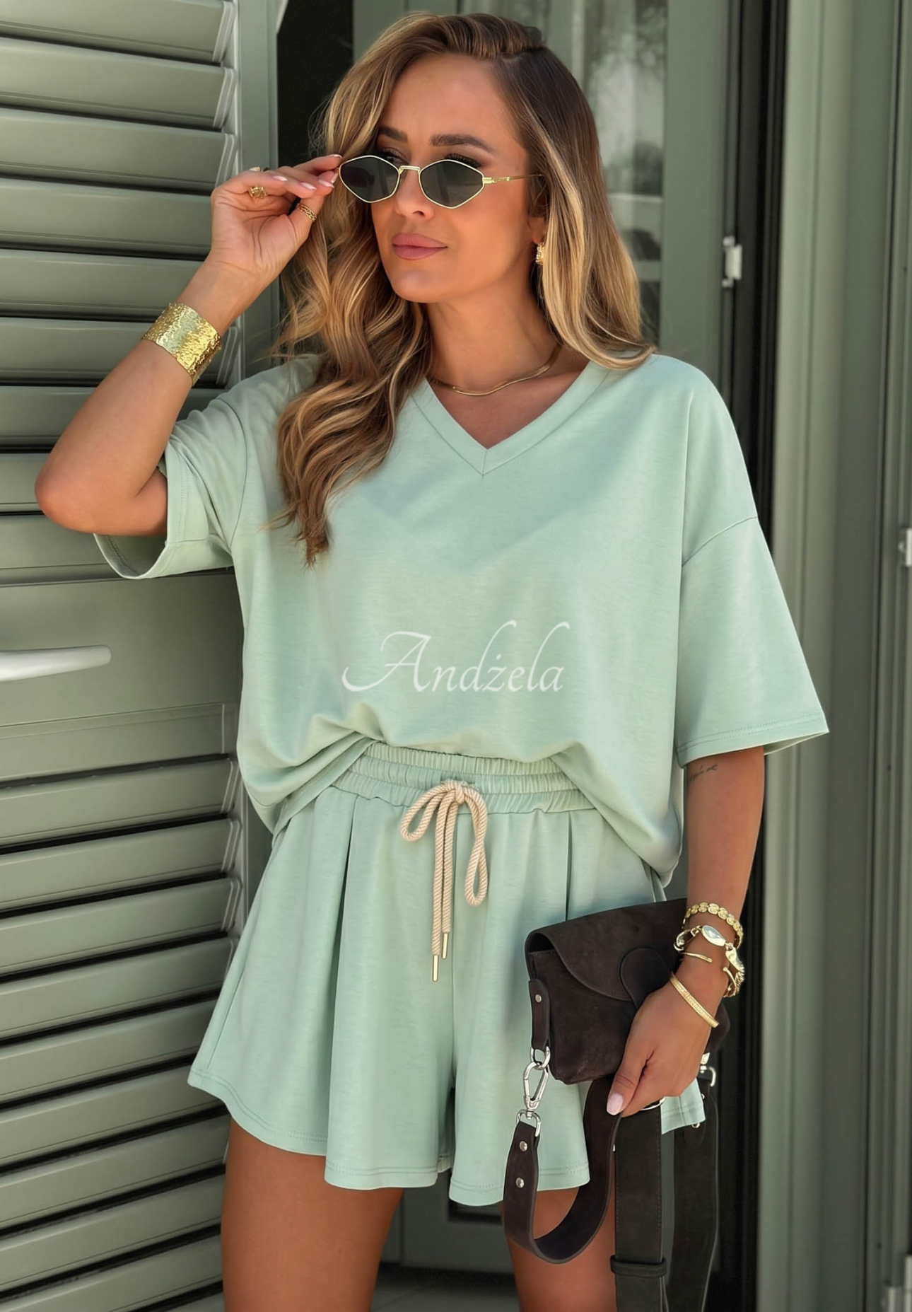 Set de trening din viscoză tricou și pantaloni scurți Willy