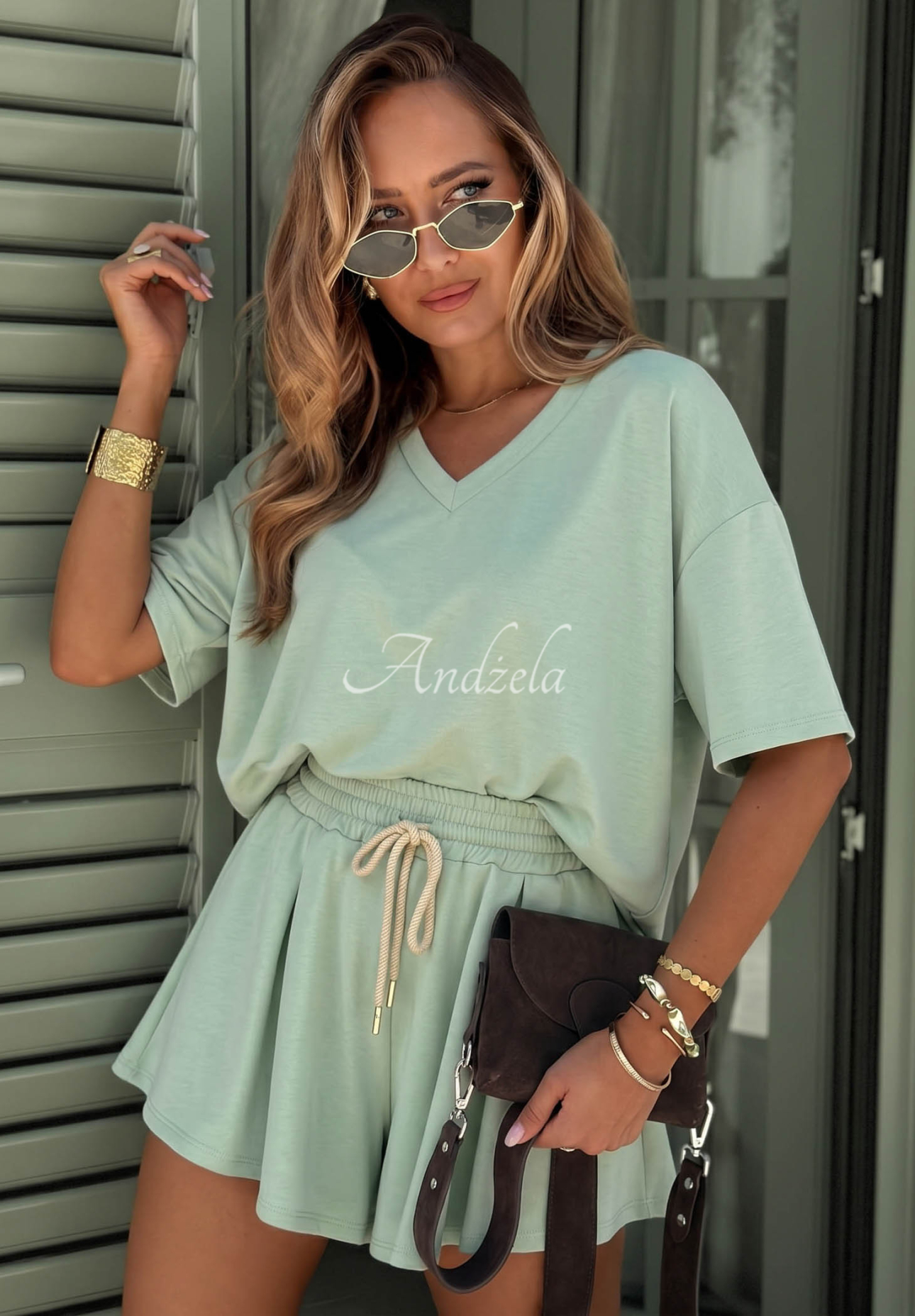 Set de trening din viscoză tricou și pantaloni scurți Willy