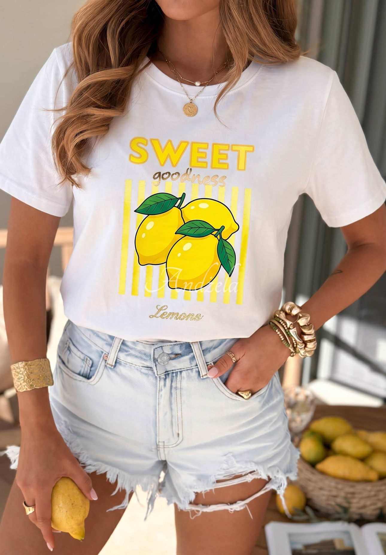 Tricou din bumbac cu imprimeu Sweet Goodness