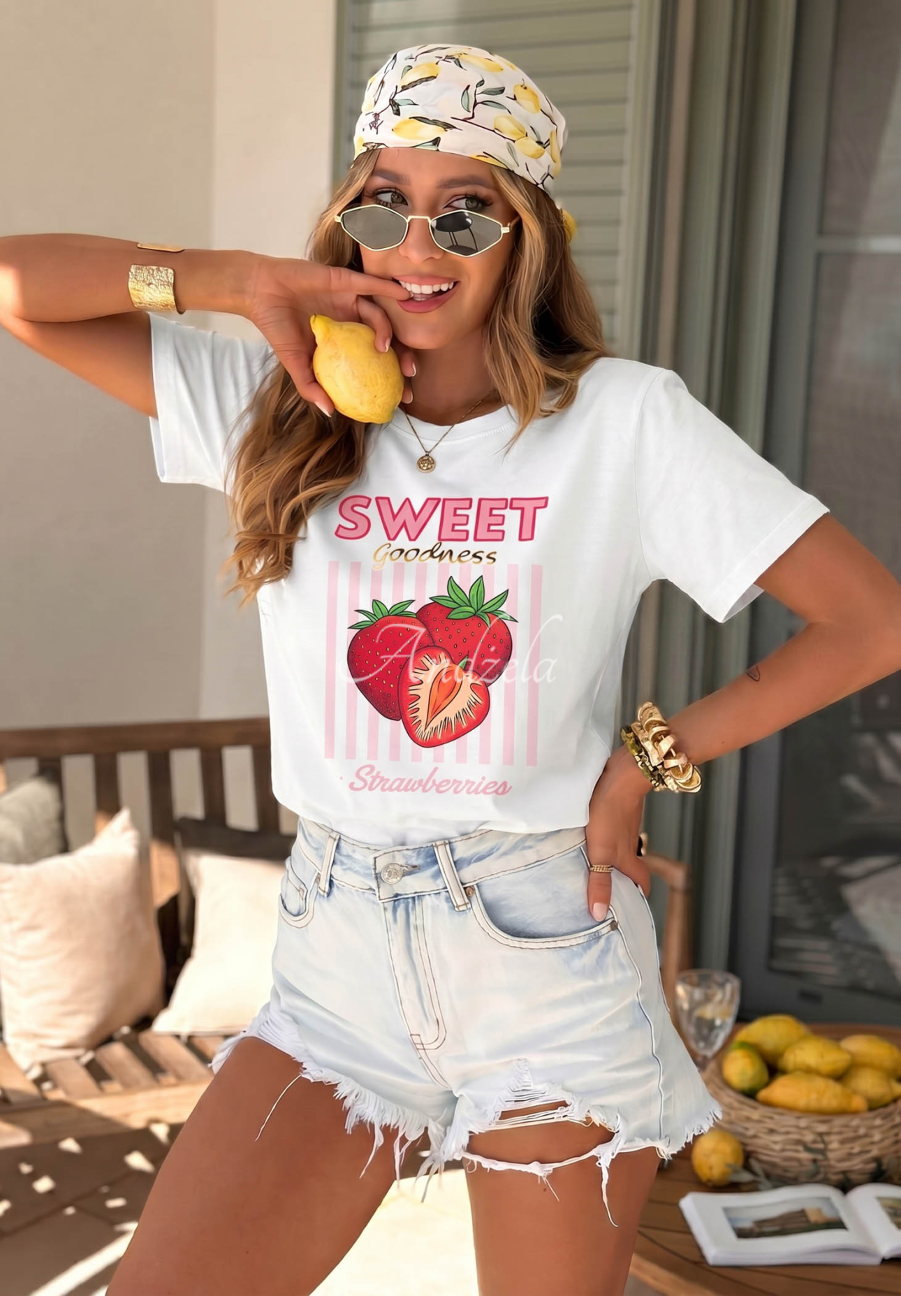 Tricou din bumbac cu imprimeu Sweet Goodness