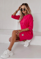 Rochie Tunică z kieszeniami Stay Real roz închis