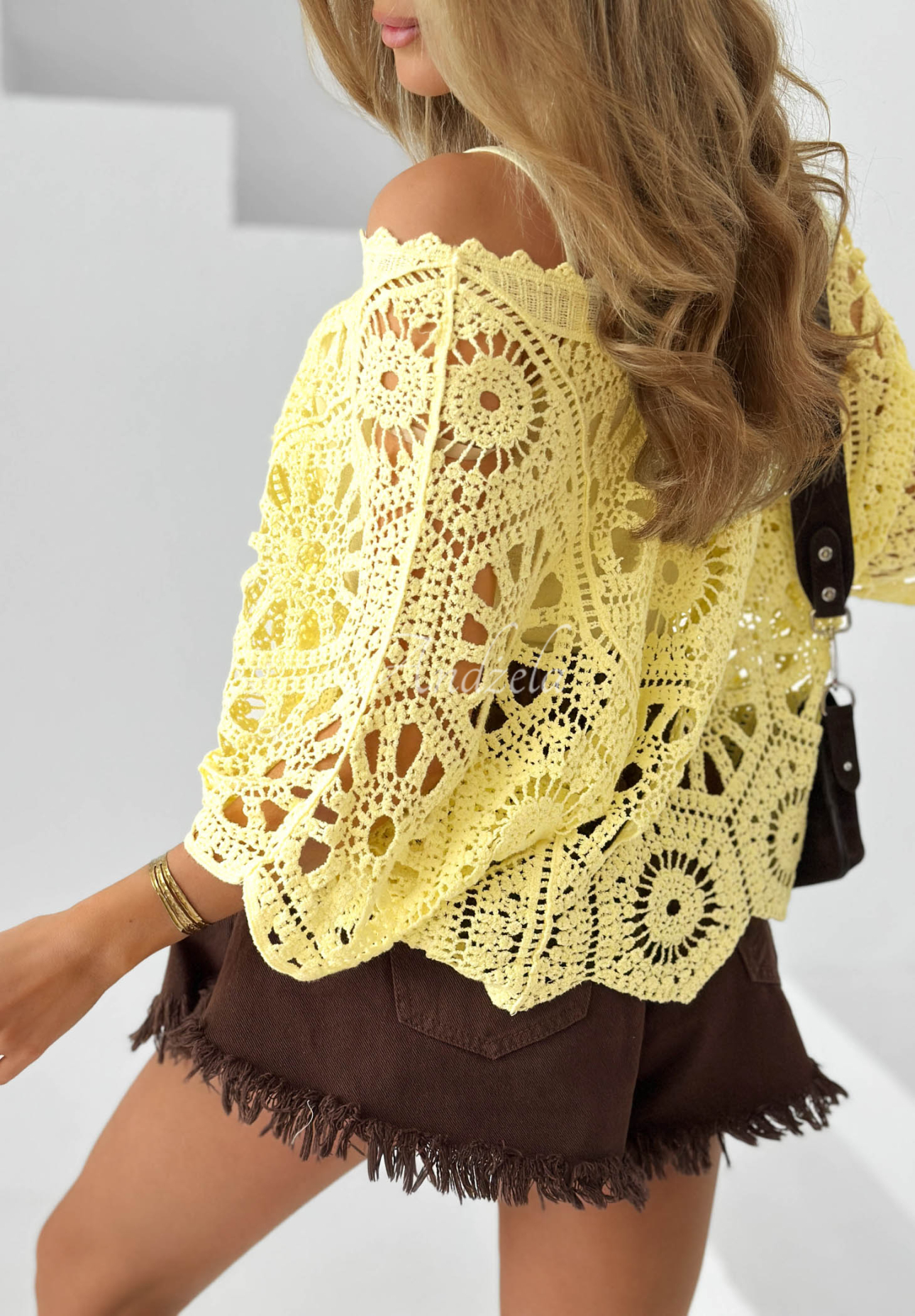 Bluză din dantelă din bumbac Dreamy Lace