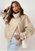 Skórzana  Geacă ze ściągaczem Amber Mood măslinii