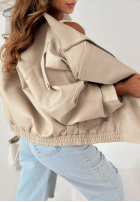 Skórzana  Geacă ze ściągaczem Amber Mood măslinii