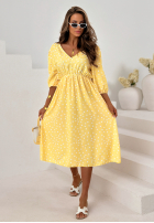 Rochie midi w Buline Guava albă