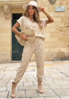Compleu Bluză i Pantaloni Sandy Touch bej